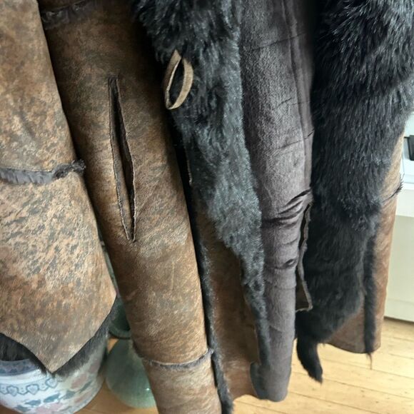 VTG Penny Lane Jacket Size M Y2K 90s Does 70s Faux Vegan Jones New York M - Picture 7 of 16